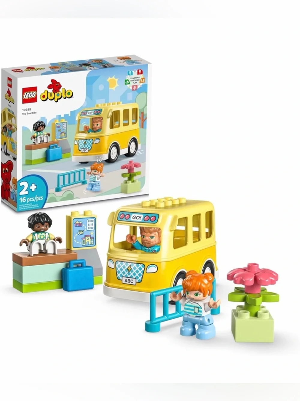 LEGO DUPLO Town Bus Ride 10988 Educational STEM Building Toy Set for Kids